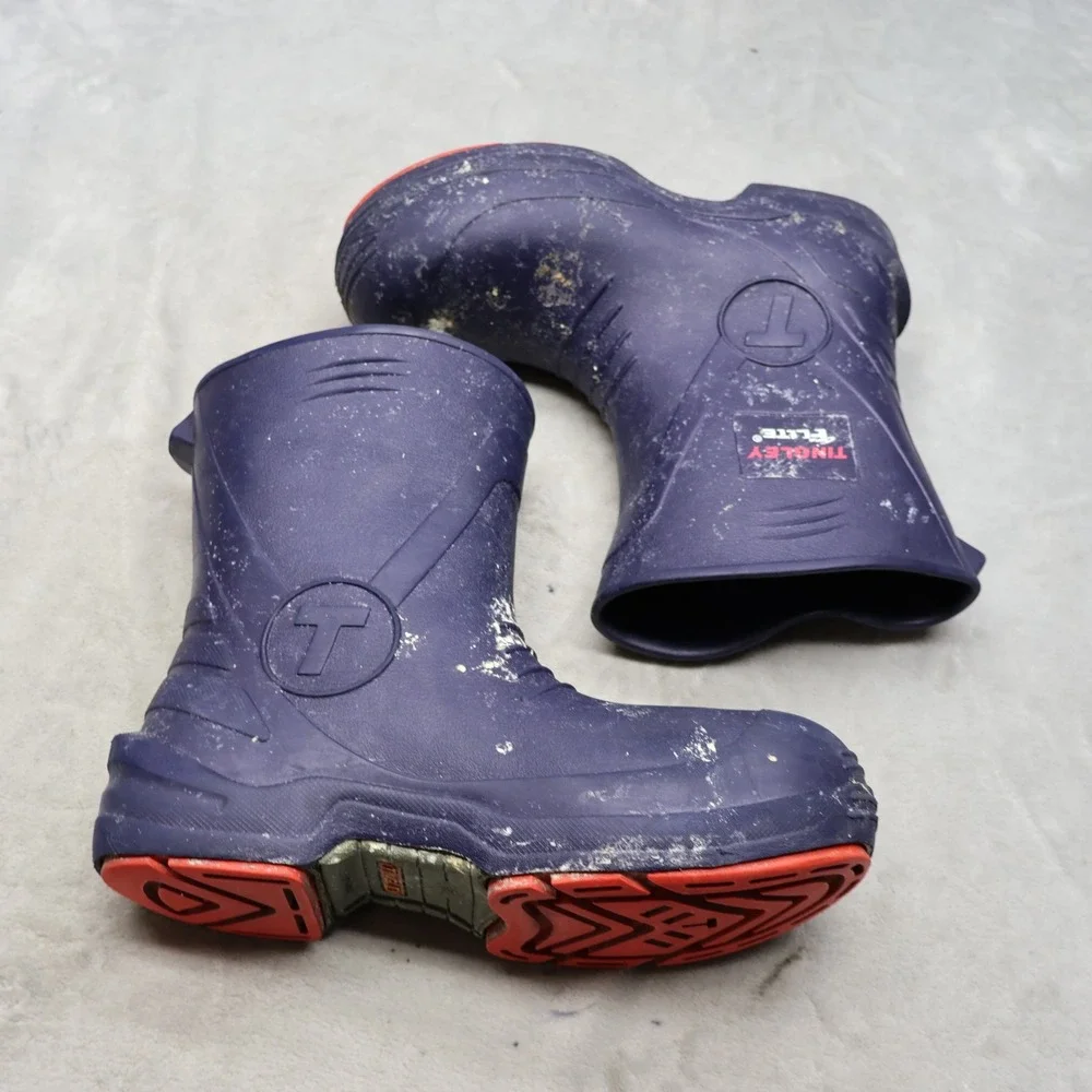 Tingley Flite Unisex M10 W12 Work Boots Blue Rubber Composite Toe 26256 READ